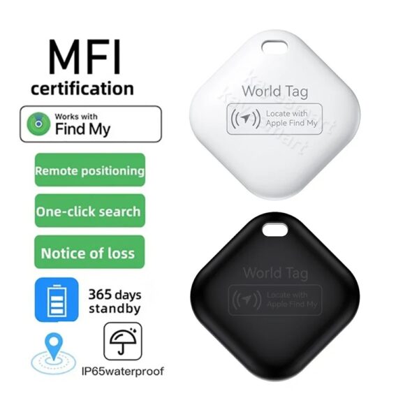 Apple Find My Tracker – Mini GPS & Bluetooth Tracker for Keys, Pets, Kids & Cars | iOS-Compatible Smart Tag, Anti-Loss Device for iPhone, iPad & IOS Systems