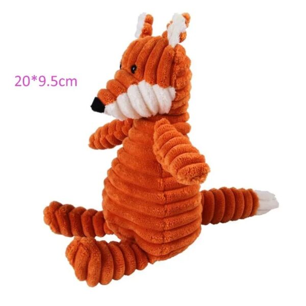 Bite-Resistant Corduroy Plush Dog Toys – Animal-Shaped Squeaky Chew Toys for Puppies, Small & Large Dogs | Durable Training & Playtime Accessories - Image 11